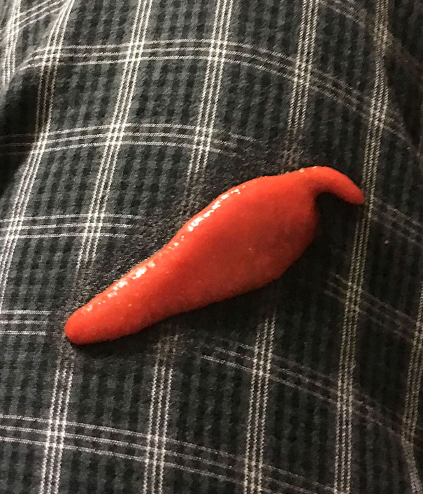 I Spilled Sriracha On My Leg Today And It Landed In The Shape Of A Pepper