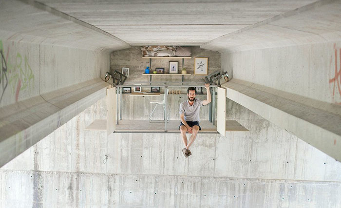 Designer Stuns Everyone In The World By Building A Secret Studio Beneath A Busy Bridge In Valencia