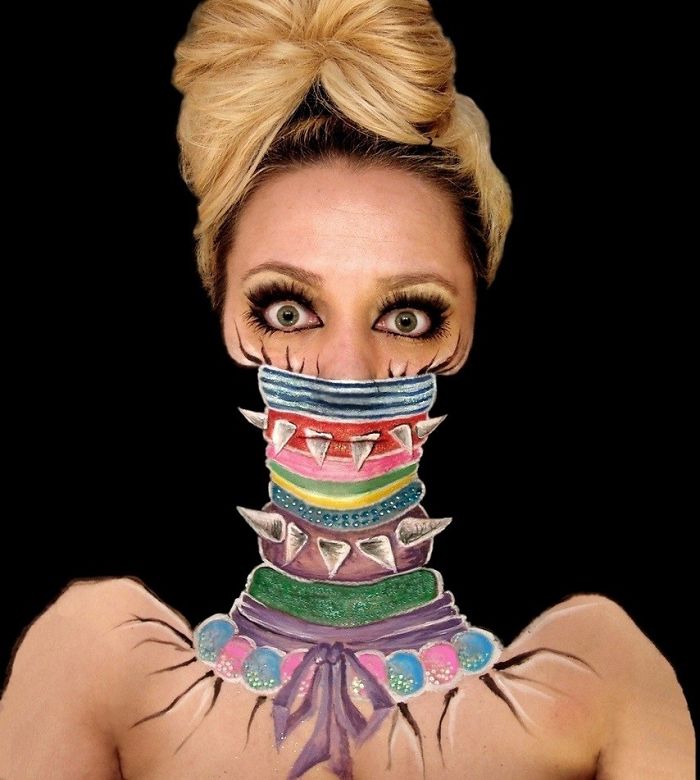 Tied Up Makeup /body Painting /land Of Twisted