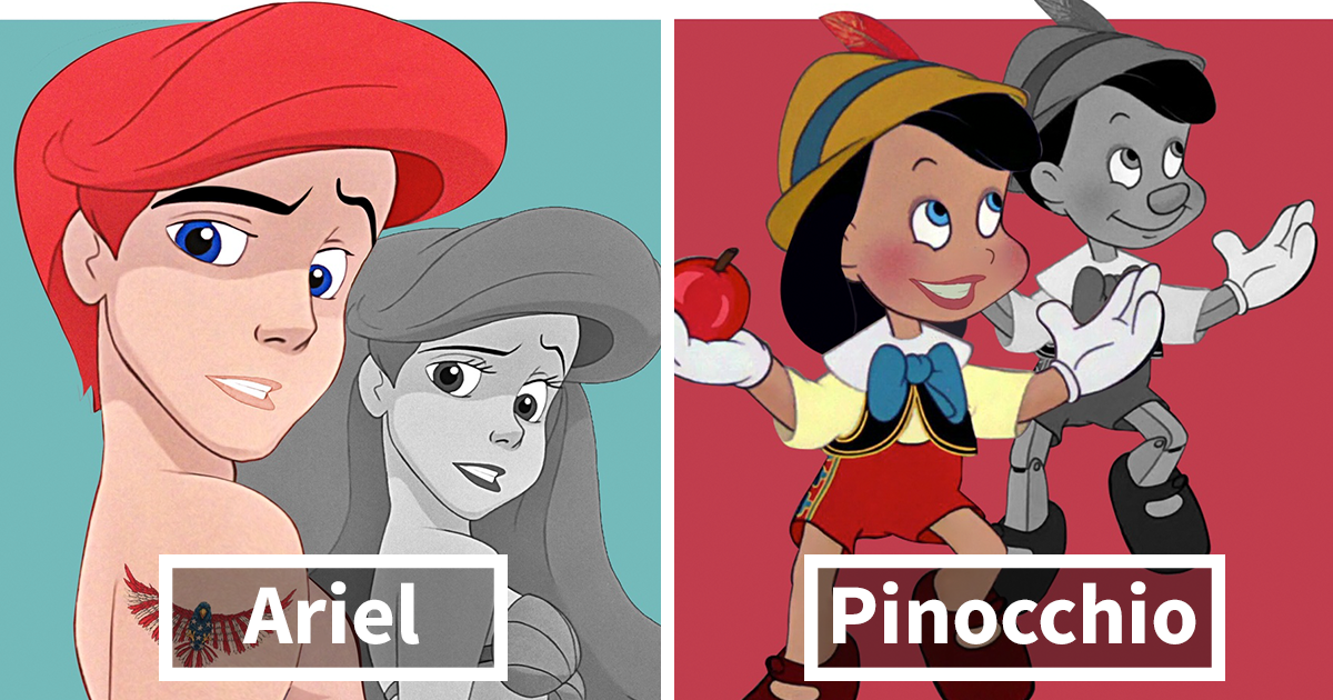 I Show What Disney Characters Would Look Like As Transgender | Bored Panda