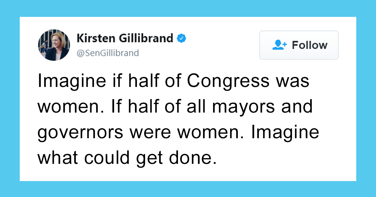 Female Senator Says 50% Of Congress Should Be Women, And This Guy’s Comeback Goes Viral