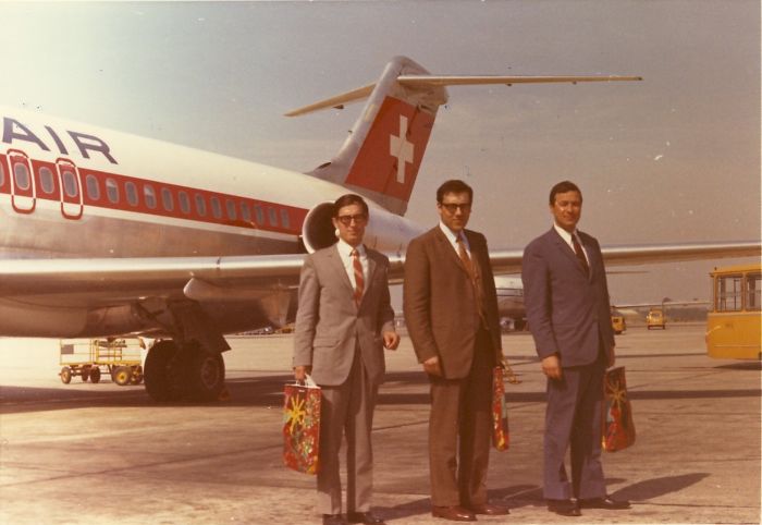 My Dad (centre) In Switzerland For An Ibm Technical Conference In The 60s.