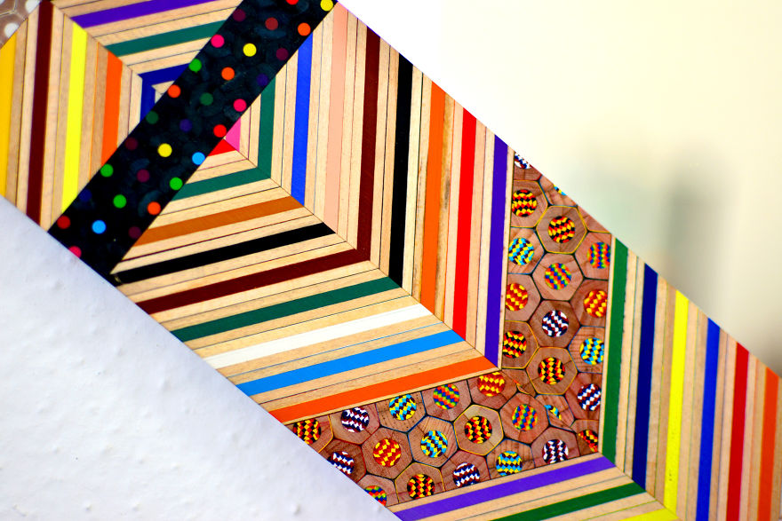 Mirror Made Of Colored Pencils By Carbickova