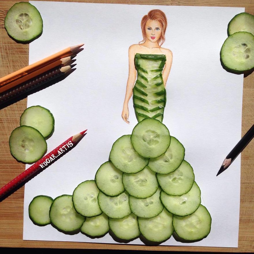 Amazing Draw Girls Dresses From Daily Items