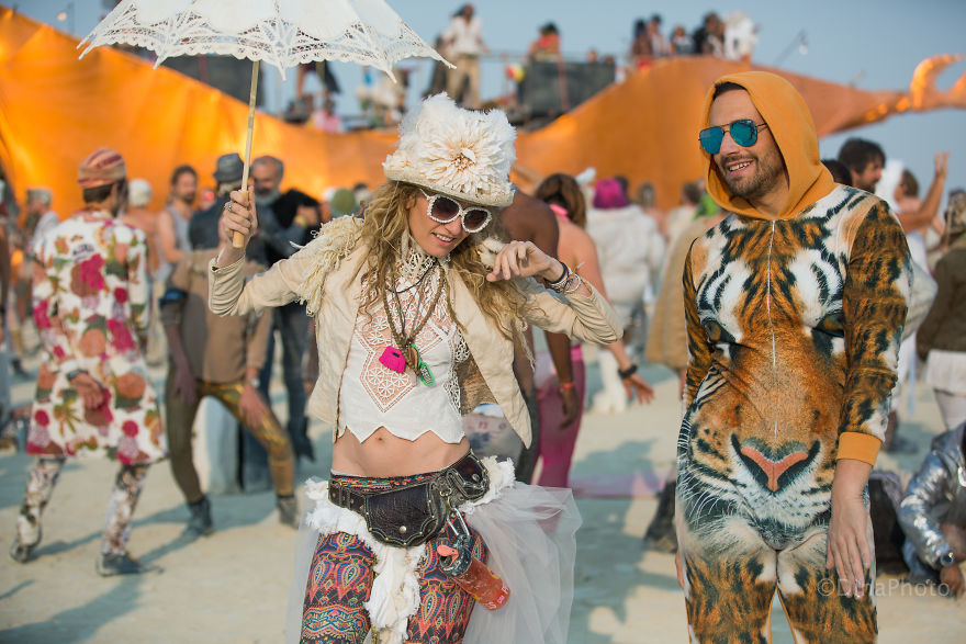 Colorful People Of The Burning Man
