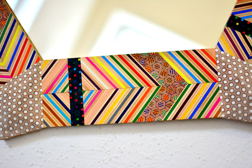 Mirror Made Of Colored Pencils By Carbickova