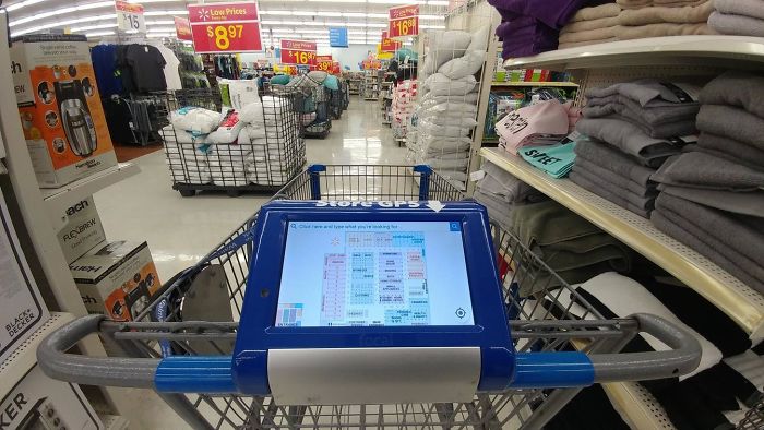 My Walmart Shopping Cart Has A Store Gps Attached To It