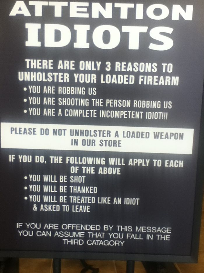 Sign At A Gun Store