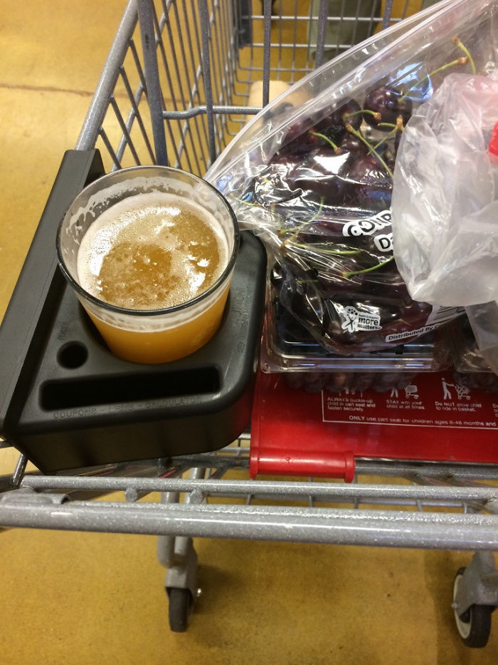 New Grocery Store Opened Where I Live, And They Sell Craft Beer By The Pint And Give You A Cup Holder For Your Cart