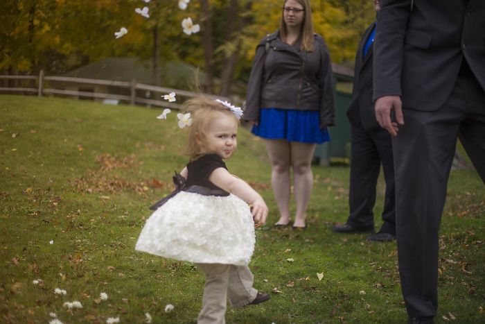 I Took A Picture Of This Unhappy Little Girl At A Wedding