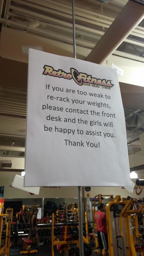 Management At My Gym Trolling People Into Returning Their Weights
