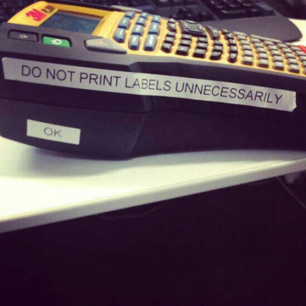 Do Not Print Labels Unnecessarily