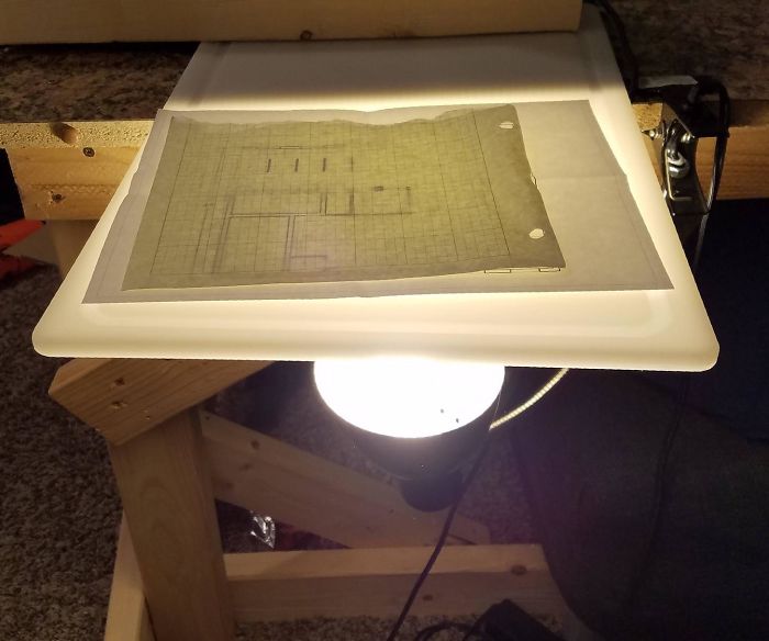 Need A Quick And Dirty Tracing Table? Just Use A Cutting Board And A Lamp