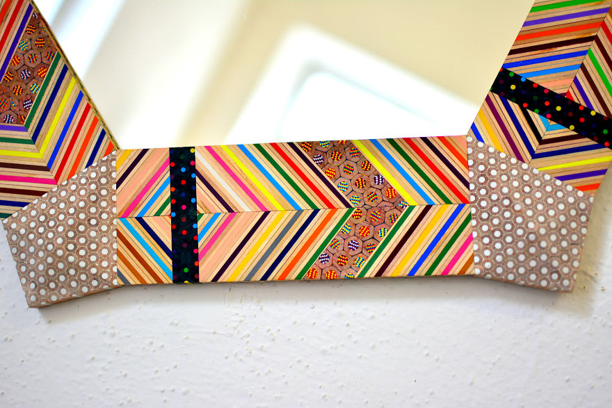 Mirror Made Of Colored Pencils By Carbickova