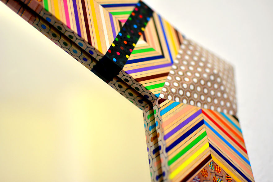 Mirror Made Of Colored Pencils By Carbickova