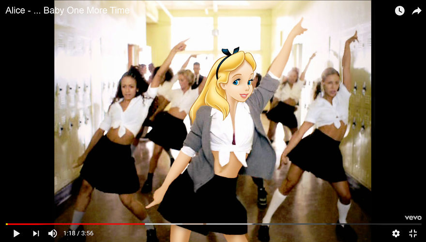 Alice As Britney Spears - Baby One More Time