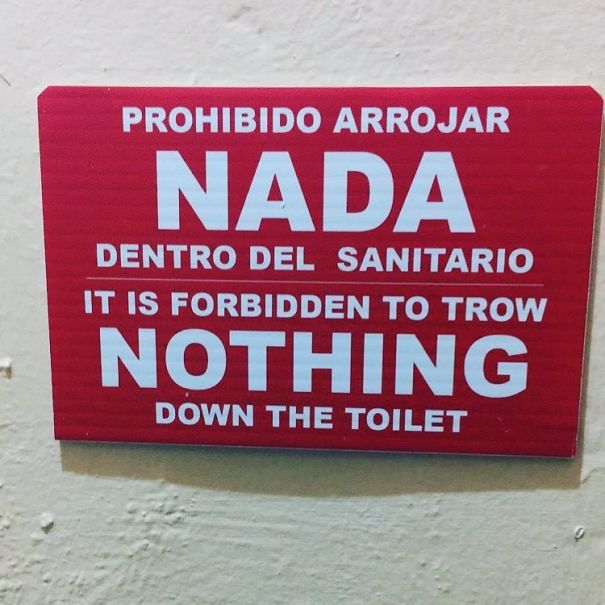 Wrong translated toilet sign 