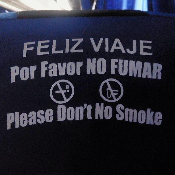 Wrong translated smoking sign 