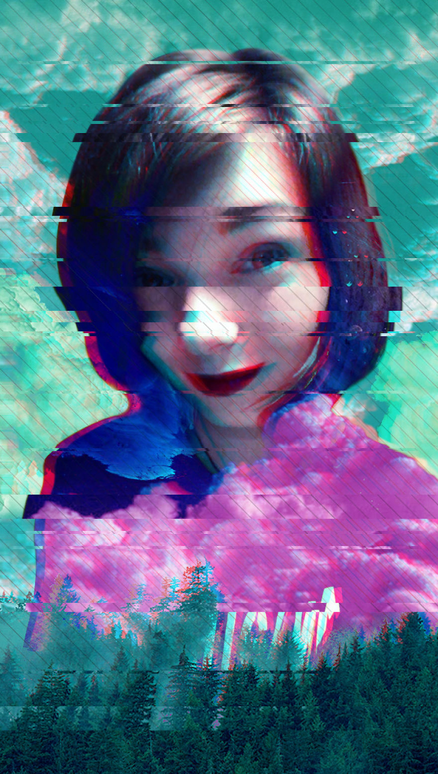 I Made Vaporwave/distortion/glitch Collages Using Selfies Of My Friends