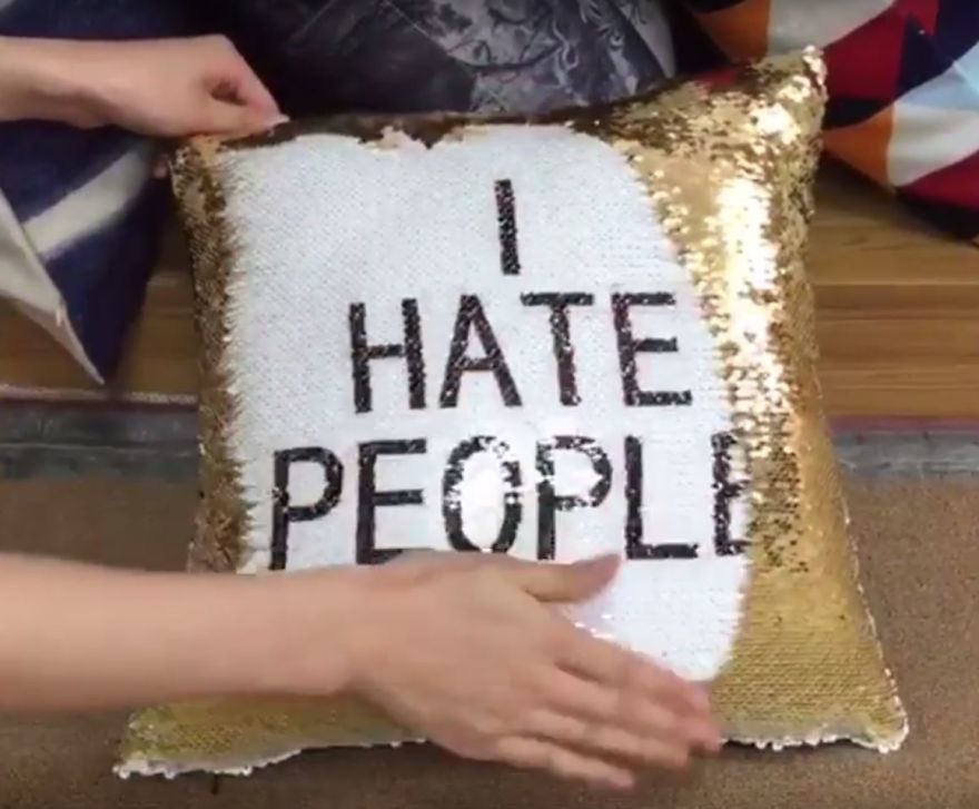 I Hate People Funny Antisocial All-Over Print Basic Pillow Funny Pillow Antisocial Pillow Funny Pillow Social Isolation Pillow People Hater Pillow I Hate People Pillow Joke Pillow 