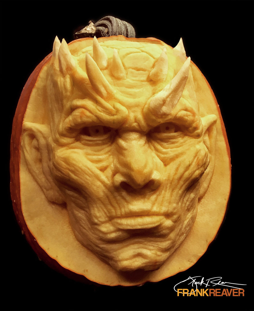 Artist Carves GOT Night King In Pumpkin