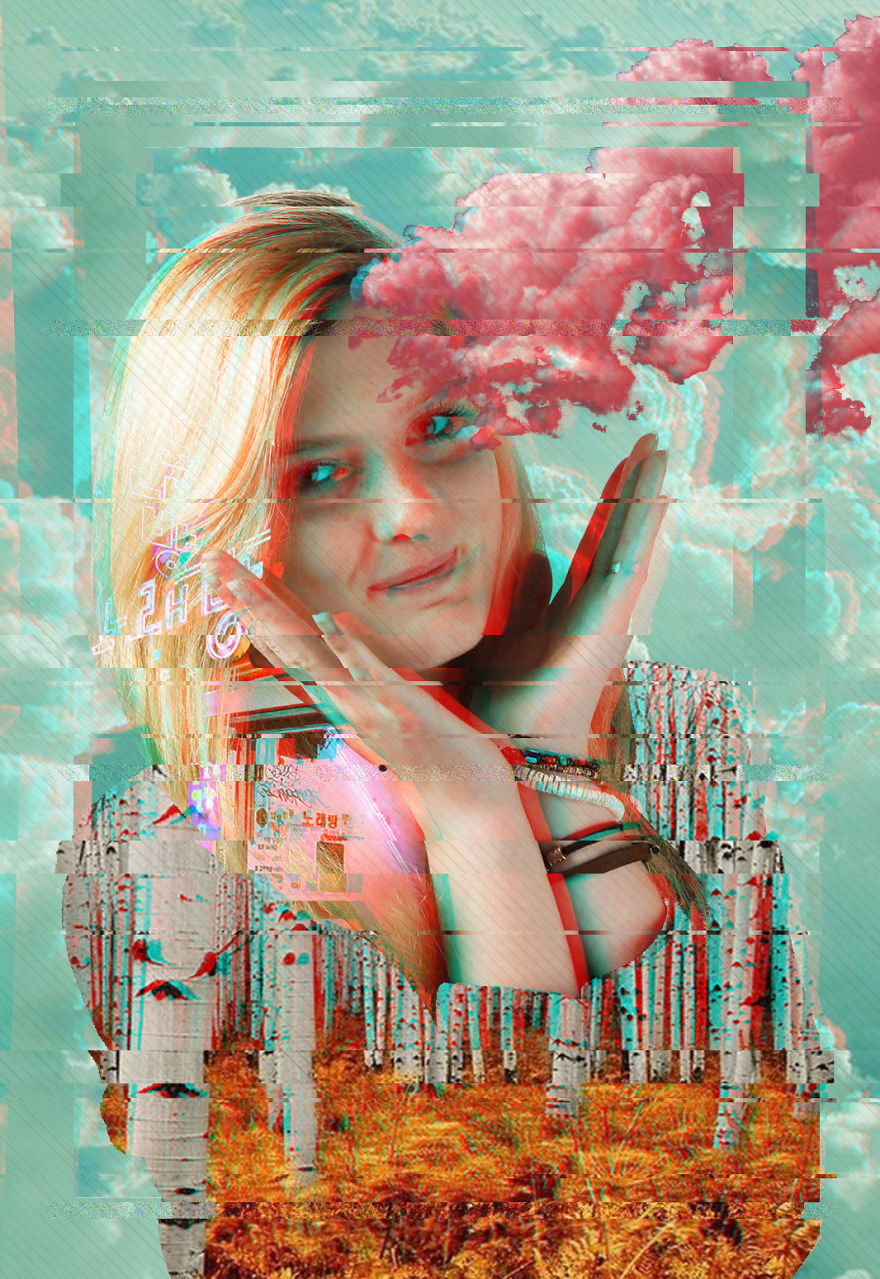 I Made Vaporwave/distortion/glitch Collages Using Selfies Of My Friends