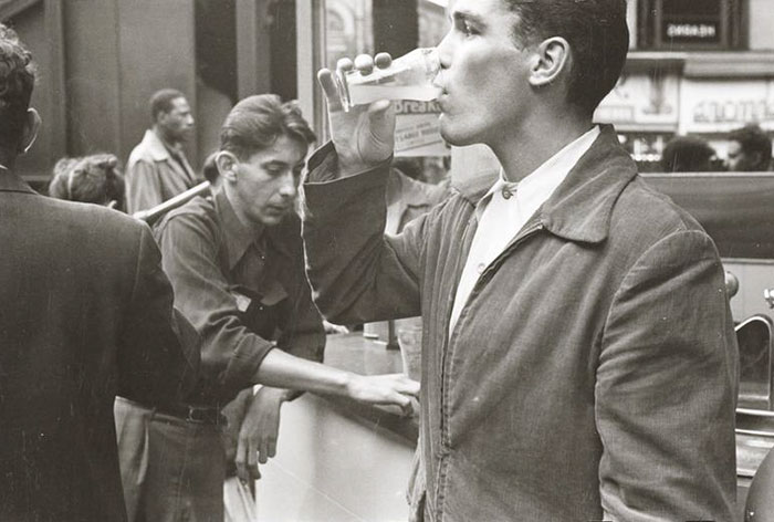 Walter Cartier Drinking A Beverage, 1948