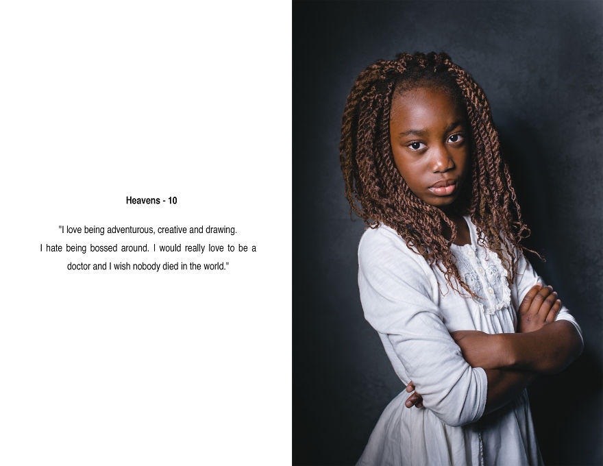 I Created A Portrait Series Of Girls Between 10 And 12 And Asked Them Questions About Their Lives
