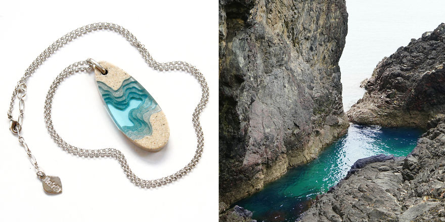 Our Aqua Jewelry Collection Has Been Crafted From Compacted Beach Sand And Resembles Unique Landscapes Of The Ocean