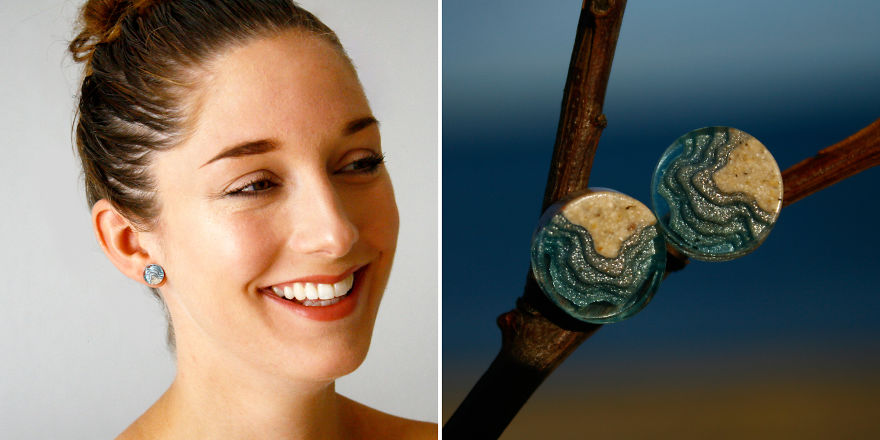 Our Aqua Jewelry Collection Has Been Crafted From Compacted Beach Sand And Resembles Unique Landscapes Of The Ocean