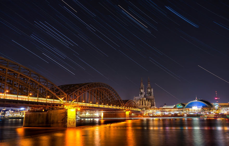 In Town | Starry Night In Cologne, Germany - Dong Han / Pna