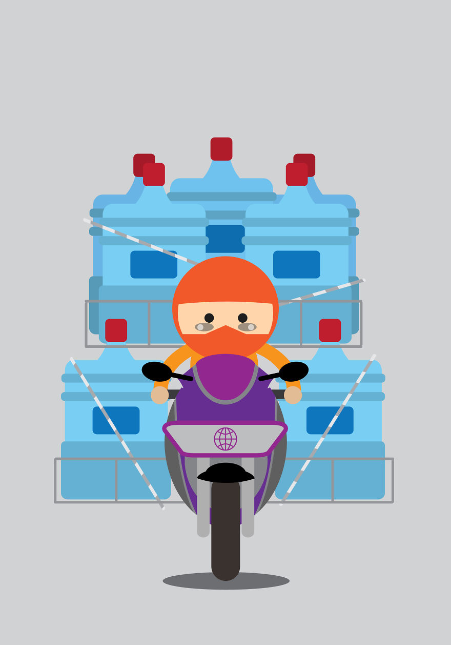 I Illustrate The Amazing Motorbikes (and Their Loads) In Hanoi