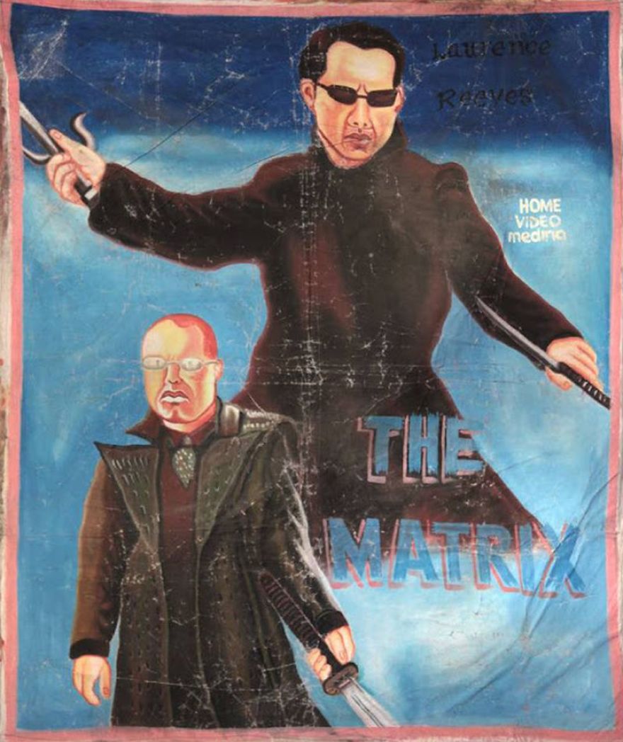 These Movie Posters Are Painted In Oil On Bags Of Flour