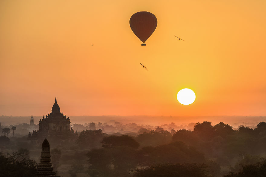 Exploring The Ancient City Of Bagan. Wonder The Mystery Of The Temples And Pagodas.