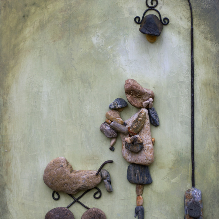 I Am Making Pictures Using Stones, Paint, Wood, And Imagination