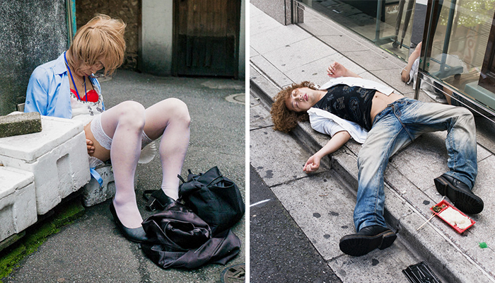 20 Shocking Photos Of Drunk Japanese By Lee Chapman Show The Ugly Side Of Drinking