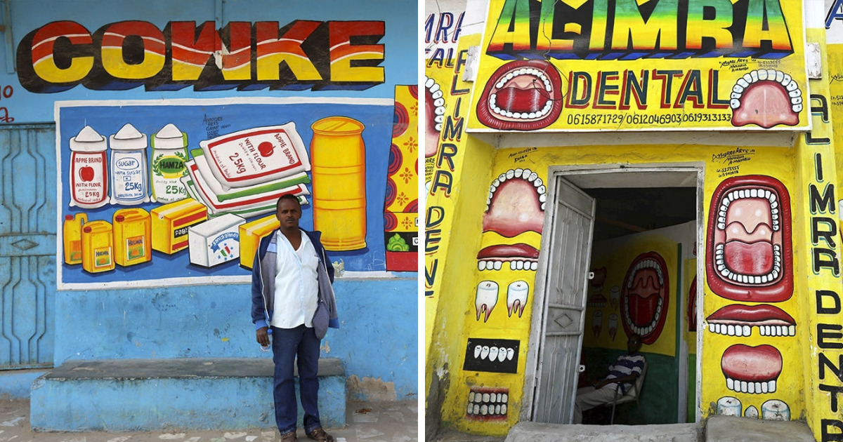 Artist Turns Façades Of Small Businesses Into Works Of Art In Somalia