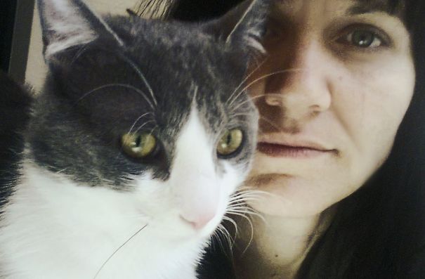 Me And My One Black Whisker Cat