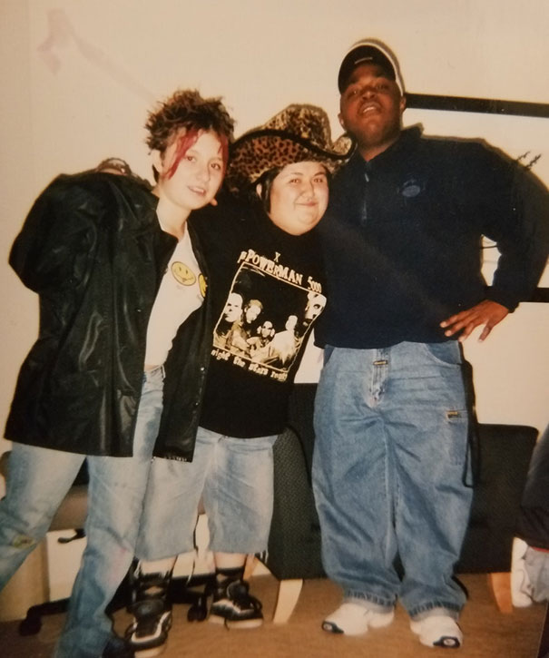 My Then Straight Edge Wife On The Left. Around 2000