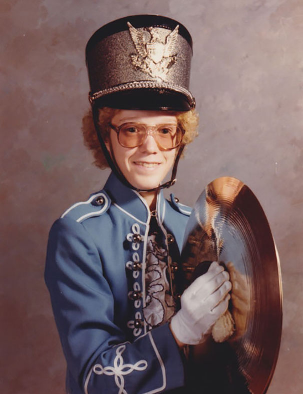 1981. I Thought I Was The **** In My Band Uniform And Permed Hair, And Weighing All Of 90 Pounds (With The Cymbals)