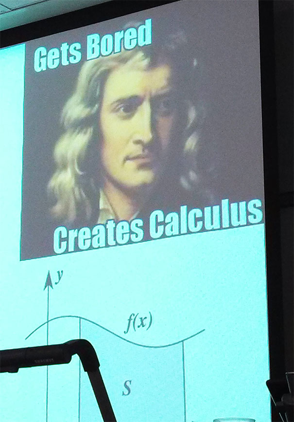 My Astronomy Teacher's Slide On Newton