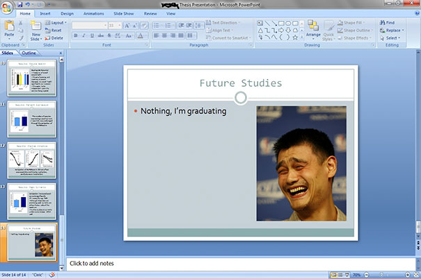 Last Slide Of My Thesis Presentation, Wish Me Luck
