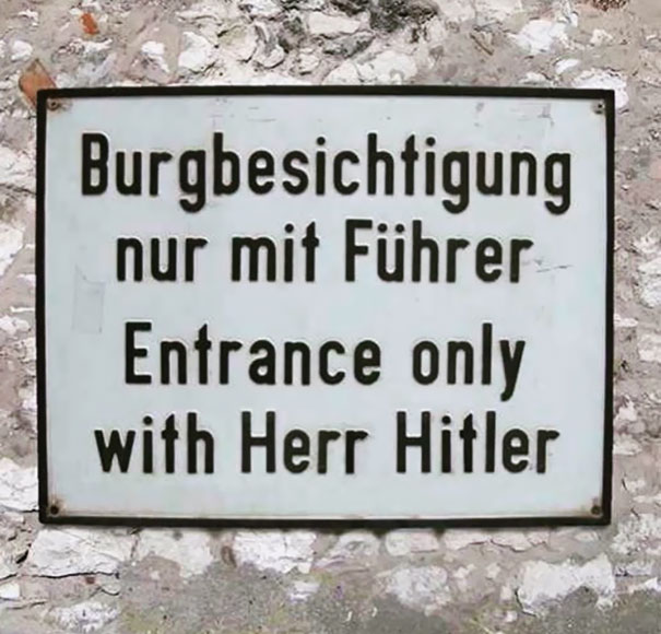 Wrong translated entrance sign 