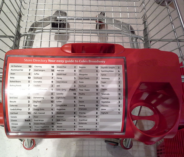 My Local Supermarket Now Has A Store Directory On The Shopping Trolly