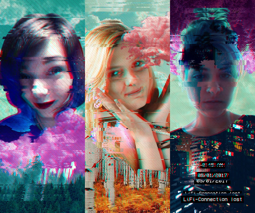 I Made Vaporwave/distortion/glitch Collages Using Selfies Of My Friends