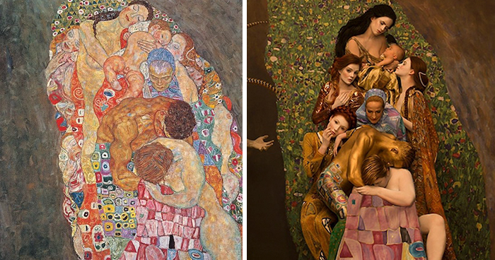 Gustav Klimt’s Paintings Get Recreated With Real-Life Models, And The Result Is Amazing