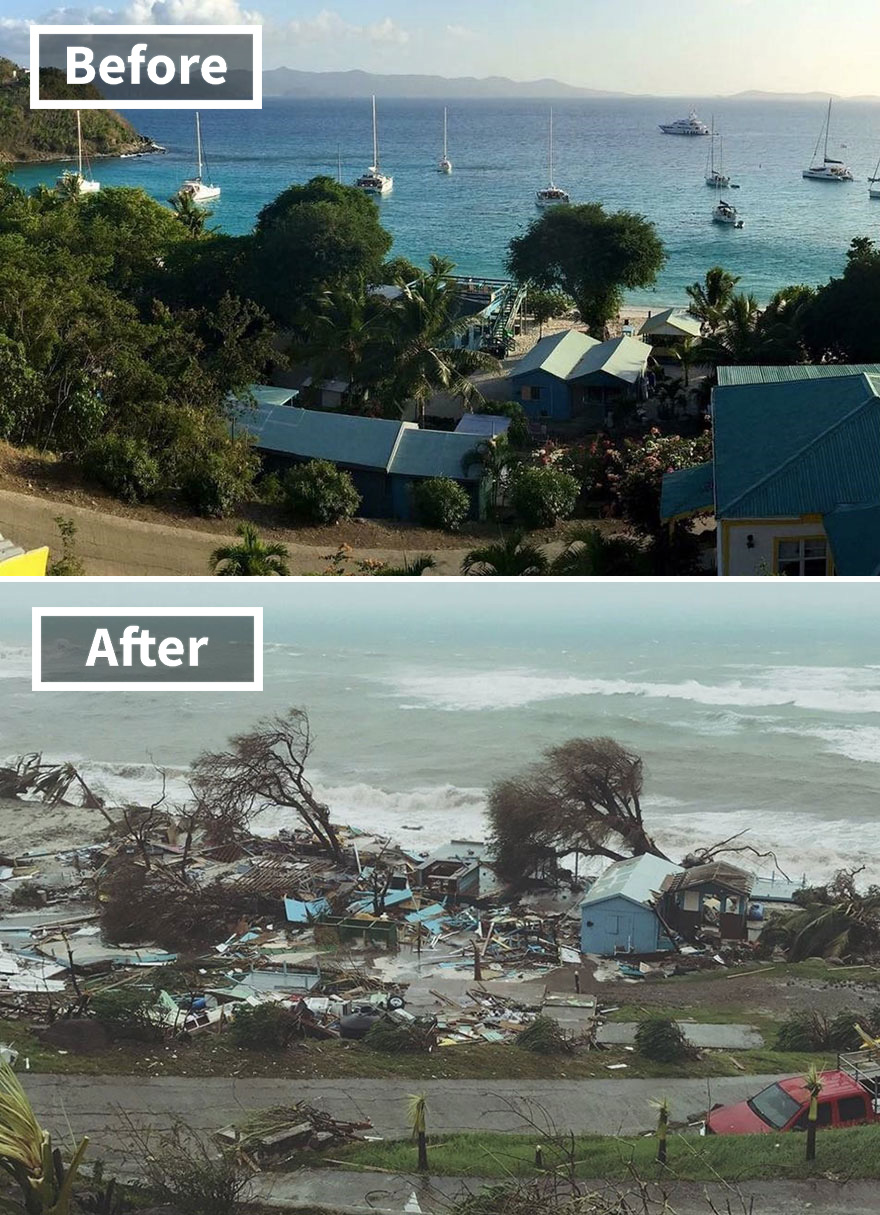  Popular Ivan`s Stress Free Bar On Jost Van Dyke In The British Virgin Islands (Before And After Irma Damage) 