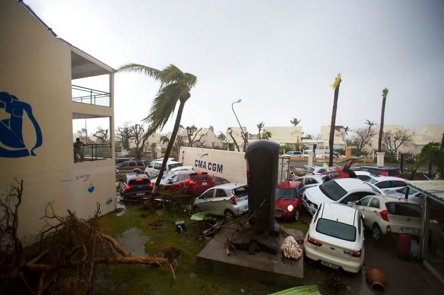 Parked Cars Were Thrown Around Like Rag Dolls During The Powerful Hurricane