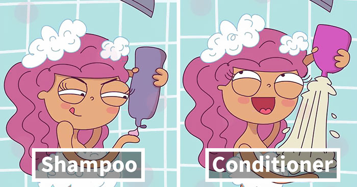 I Illustrated What It’s Like Living With Curly Hair