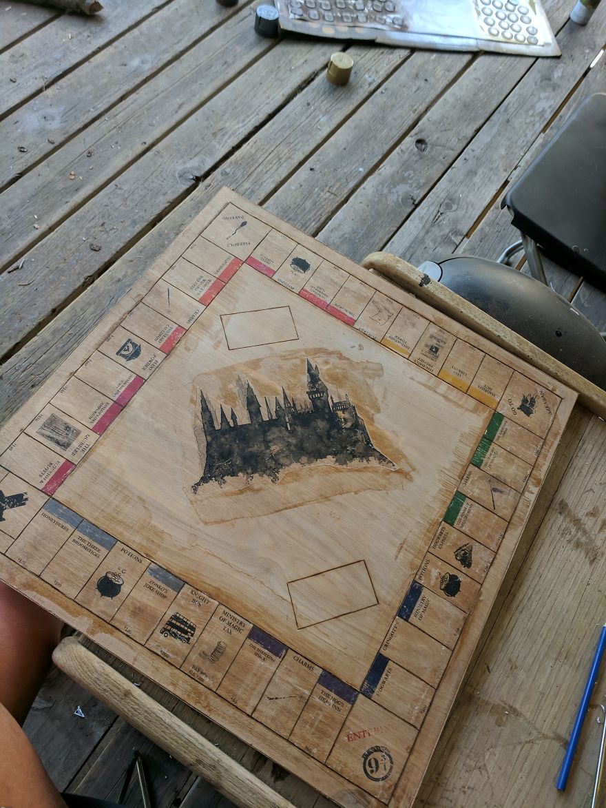 I Made A Harry Potter Monopoly Board For My Best Friend's Birthday